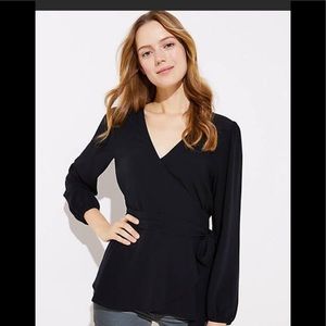 Long sleeve wrap shirt LOFT